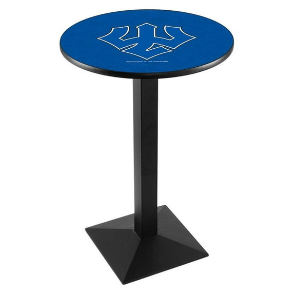 Holland Bar Stool L217B36WshLee Wrinkle Washington & Lee University Pub Table with Square Base, Black