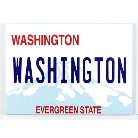 Washington License Plate Fridge collector's Souvenir Magnet 2.5" x 3.5"
