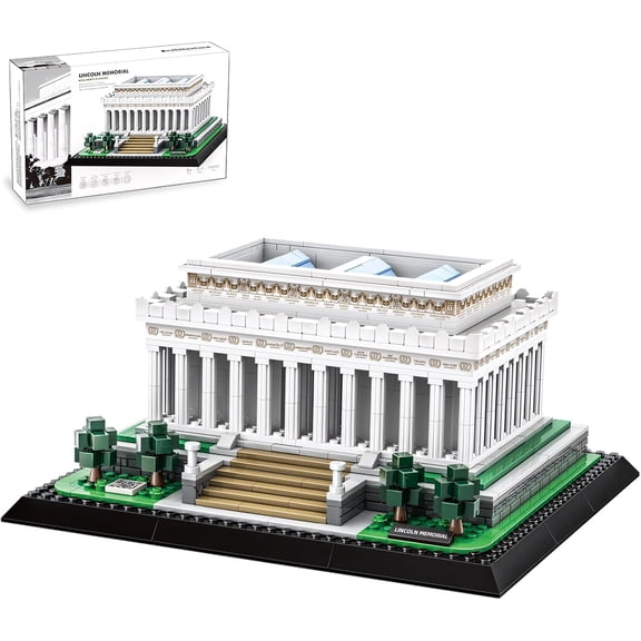 Washington Lincoln Memorial Architecture Model Building Block Sets The Office Landmarks Skyline Set Toys Collection for 979 PCS