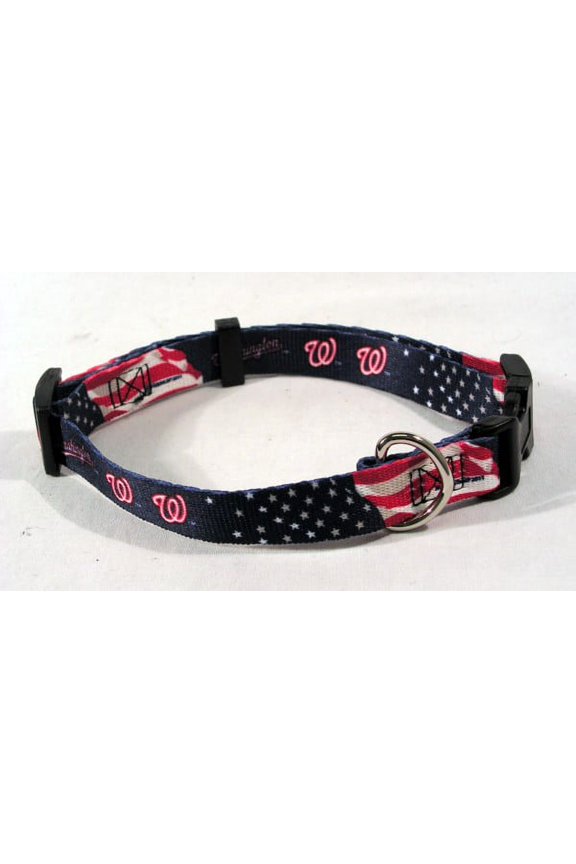 Washington MLB Nationals (X-Small adjustable 8.5 -11.75 inch) Nylon Pet Dog Collar