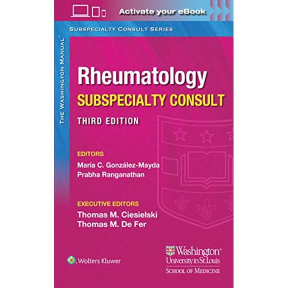 Pre-Owned Washington Manual Rheumatology Subspecialty Consult (The Washington Manual Subspecialty Consult Series) Paperback