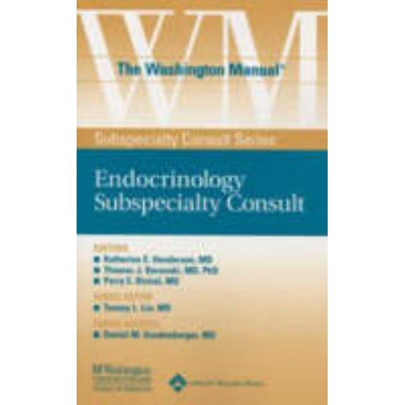 Pre-Owned Washington Manual: Subspecialty Consult: Washington Manual (R) Endocrinology Subspecialty Consult (Paperback)