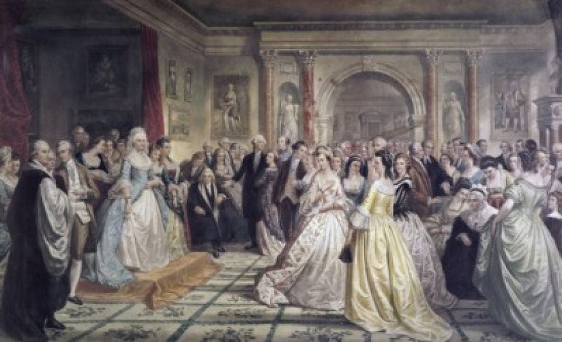 Washington Marthas Reception Daniel Huntington (1816-1906 American) Canvas Art - Daniel Huntington (18 x 24)