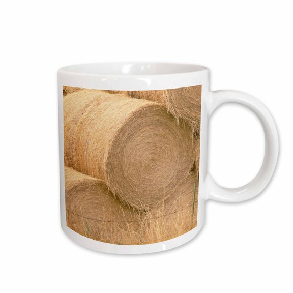 3drose, Washington, Methow Valley, Farm Hay Bales - Us48 Rti0142 - Rob Tilley, 11oz Mug