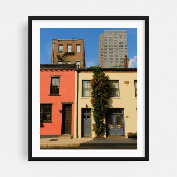 Washington Mews 02 - Manhattan New York Photography Architecture Cityscape Vintage Street Photography Industrial Black Framed Wall Art Print 12 x 16 inches