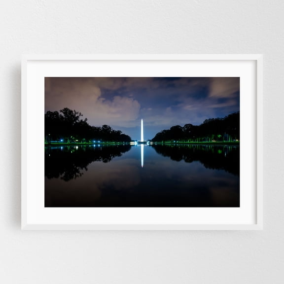 Washington Monument 01 - Washington District of Columbia Photography White Framed Wall Art Print 12 x 18 inches