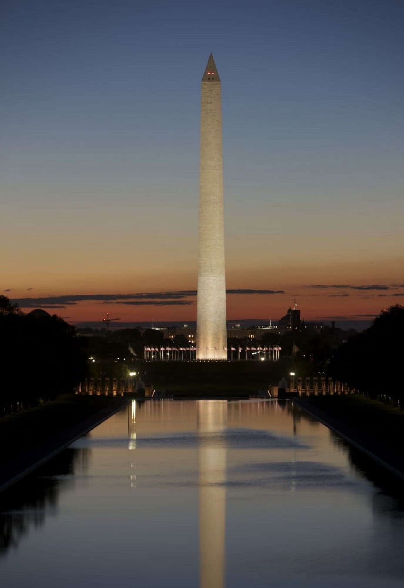 Washington Monument at sunset Washington DC USA Canvas Art - Terry MooreStocktrek Images (12 x 17)