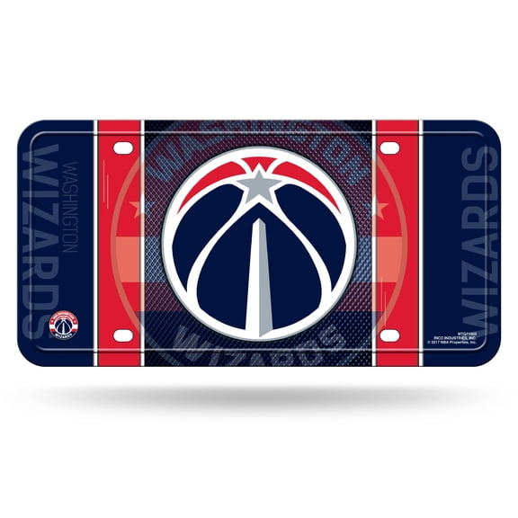 Washington Basketball Wizard's 12x6 Metal License Plate Auto Tag