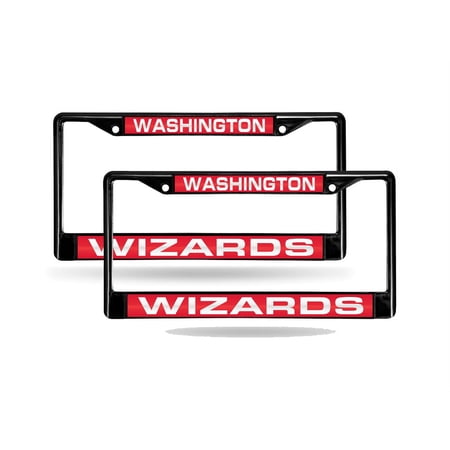 Washington Basketball Wizard's Black Metal (Set of 2) Laser Cut License Plate Frames
