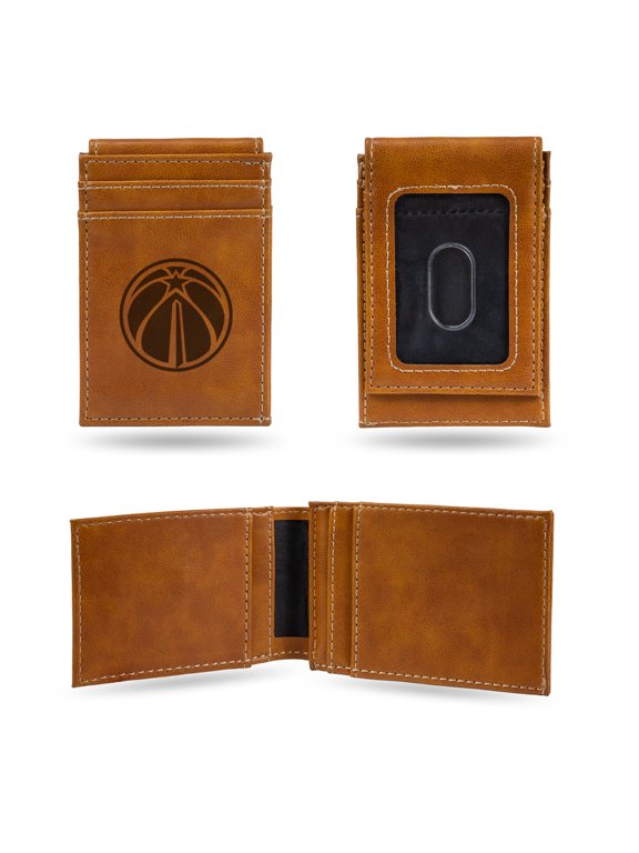 Wizards Laser Engraved Brown Front Pocket Wallet