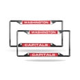 thumbnail image 1 of Washington Hockey Capital's (Set of 2) All Corner EZ View Chrome Metal Laser Cut License Plate Frames, 1 of 5