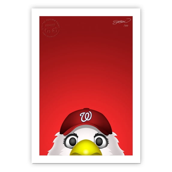 Washington Nationals 24" x 32" Minimalist Washington Nationals Mascot Wall Art