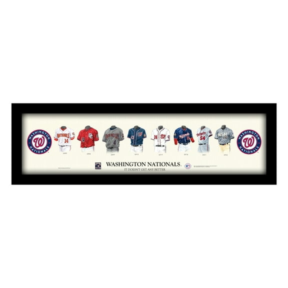 Washington Nationals Cooperstown Collection Framed Uniform Heritage Art Print