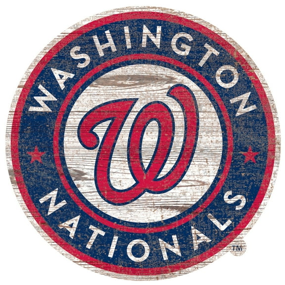 Washington Nationals Distressed Logo Cutout Sign