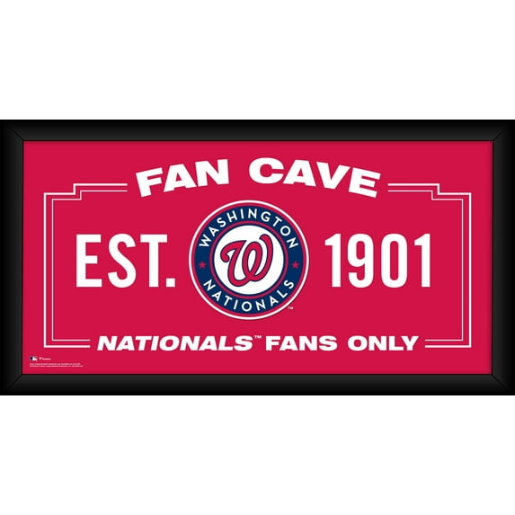 Washington Nationals Framed 10" x 20" Fan Cave Collage