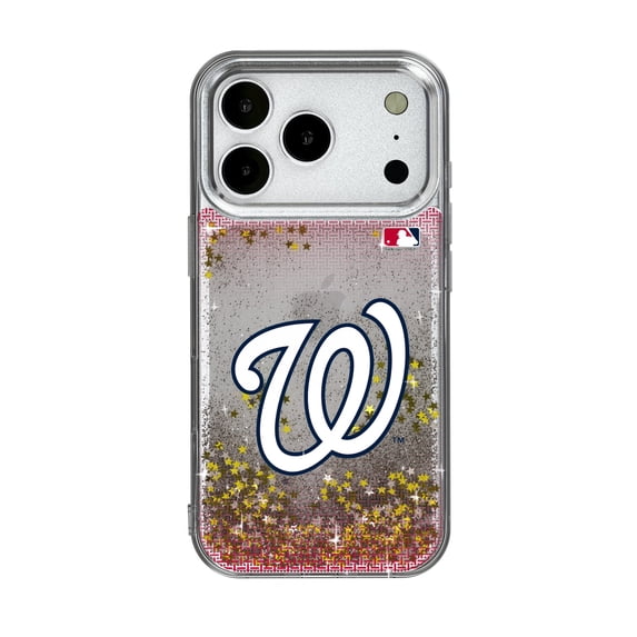 Washington Nationals Linen Logo iPhone Glitter Case