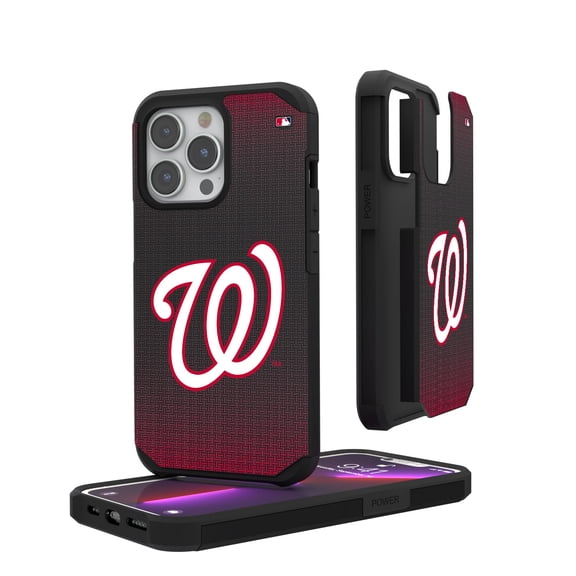 Washington Nationals Linen Logo iPhone Rugged Case