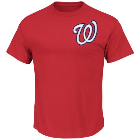 Men's Majestic Red Washington Nationals New Wordmark T-Shirt