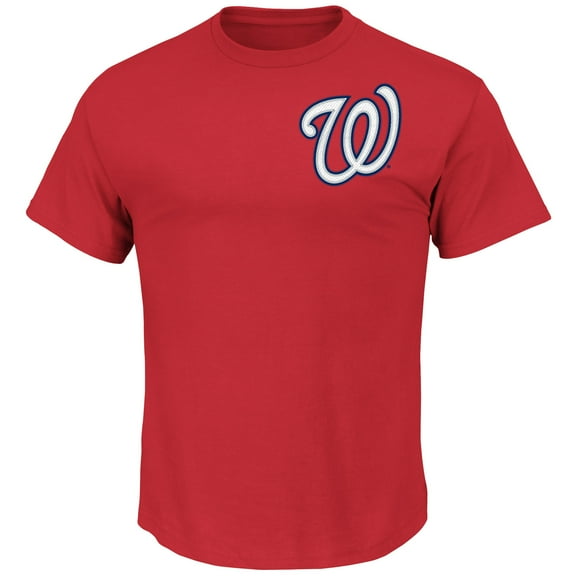 Men's Majestic Red Washington Nationals New Wordmark T-Shirt