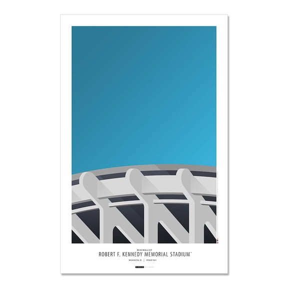 Washington Nationals RFK Stadium 11" x 17" Minimalist Art Poster