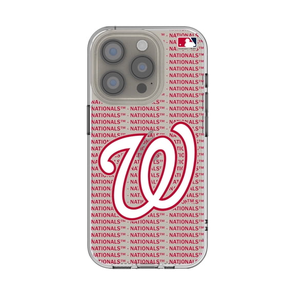 Washington Nationals Text Backdrop Clear iPhone Case
