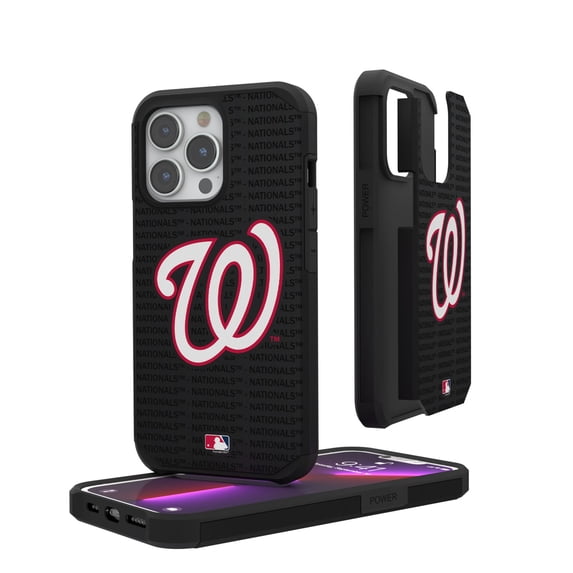 Washington Nationals iPhone Text Backdrop Rugged Case