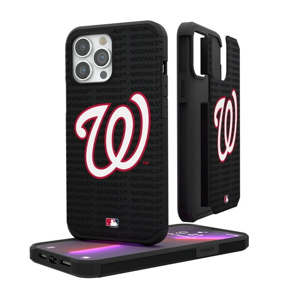 Washington Nationals iPhone Text Backdrop Rugged Case