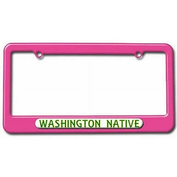 Washington Native, State Pride License Plate Tag Frame, Multiple Colors