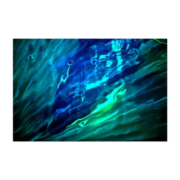 Washington Ocean and Orca Beneath - Washington Photography Abstract Water Ocean Aquatic Surrealism Moody Psychedelic Unframed Wall Art Print 24 x 36 inches