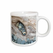 Washington, Olympic National Park. Beach wood and pebbles. 15oz Mug mug-251510-2