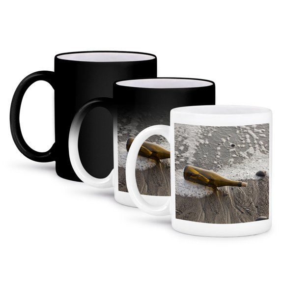 3drose, Washington, Olympic Np, Message in a Bottle, Beach - Us48 Bja0334 - Jaynes Gallery, 11oz Magic Transforming Mug