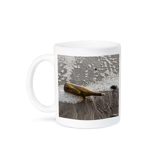 3drose, Washington, Olympic Np, Message in a Bottle, Beach - Us48 Bja0334 - Jaynes Gallery, 11oz Mug