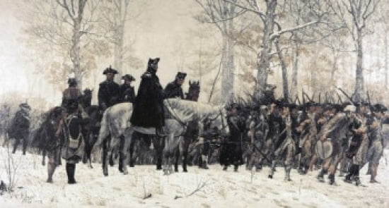 Washington Reviewing His Troops at Valley Forge William T Trego (1859-1909American) Canvas Art - William T Trego (18 x 24)