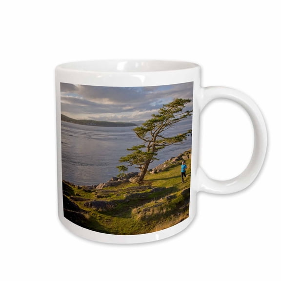 3drose, Washington, Runner in Shark Reef Park, Lopez Island - Us48 Dsv0265 - David Svilar, 11oz Mug