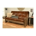 thumbnail image 1 of Washington Rustic Walnut Futon Frame with Oregon Trail Saddle Mattress - Full Size, 1 of 1
