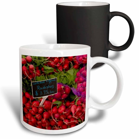 3drose, Washington, Seattle, Ballard Farmers Market, Radishes - Us48 Rca0021 - Rob Casey, 11oz Magic Transforming Mug