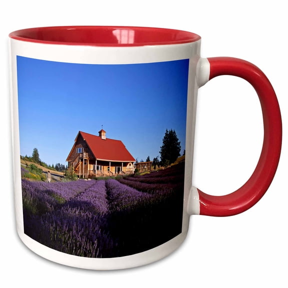 3drose, Washington, Sequim. Lavender Farm - Us48 Csl0144 - Charles Sleicher, 11oz Two-tone Red Mug