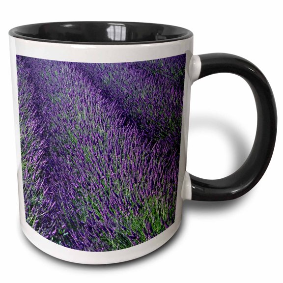 3drose, Washington, Sequim. Lavender Farm - Us48 Csl0151 - Charles Sleicher, 11oz Two-tone Black Mug