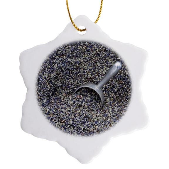 3drose, Washington, Sequim, Lavender Festival Flowers - Us48 Jwi3081 - Jamie and Judy Wild, 3 inch Snowflake Porcelain Ornament