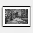 thumbnail image 1 of Washington Square B&W - Philadelphia Pennsylvania Photography Black and White Cityscape Architecture Winter Street Photography Black Framed Wall Art Print 12 x 18 inches, 1 of 4