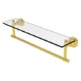 thumbnail image 1 of Washington Square Collection Glass Vanity Shelf with Integrated Towel Bar - Polished Brass / 22 Inch, 1 of 3