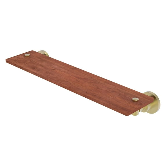 Washington Square Collection Solid IPE Ironwood Shelf - Satin Brass / 22 Inch
