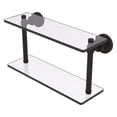 thumbnail image 1 of Washington Square Collection Two Tiered Glass Shelf - Oil Rubbed Bronze / 16 Inch, 1 of 2