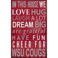 thumbnail image 1 of Washington State Cougars 11" x 19" In This House Sign, 1 of 2