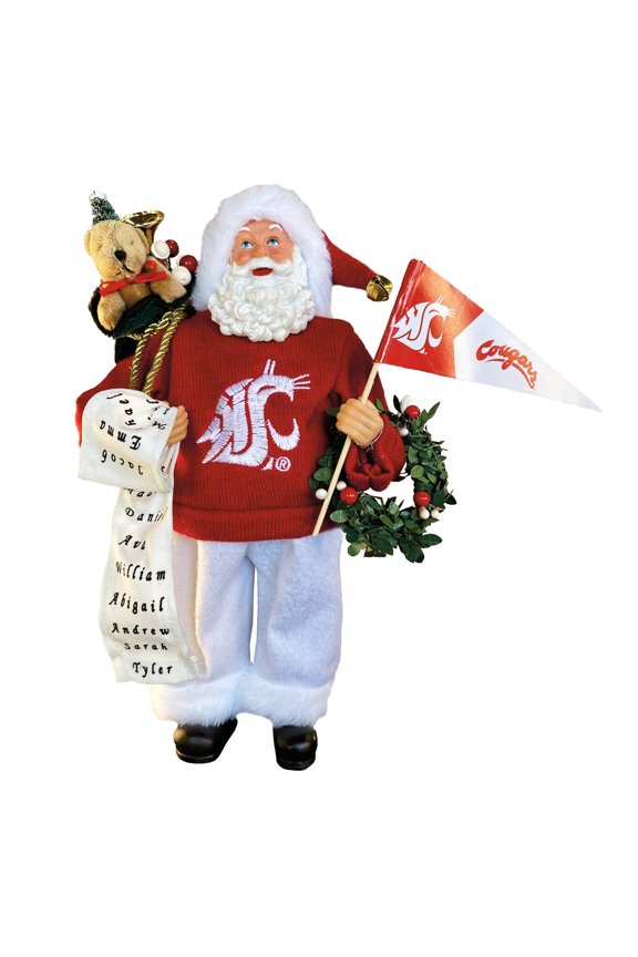 Washington State Cougars 12" Proud Santa