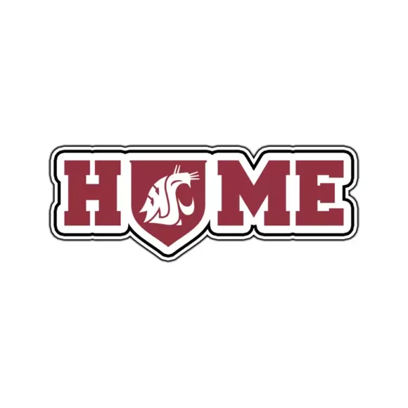 Washington State Cougars Logo #4 Waterproof Sticker Phone Decal Water Bottle Stickers Car Decals, Laptop Sticker