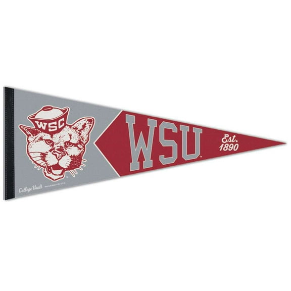 Washington State Cougars Premium Pennant - 12" X 30" - Vintage Logo