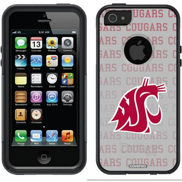Washington State Cougars Repeating Design on OtterBox Commuter Series Case for Apple iPhone 5/5s
