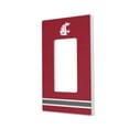 thumbnail image 1 of Washington State Cougars Stripe Design Single Rocker Light Switch Plate, 1 of 4