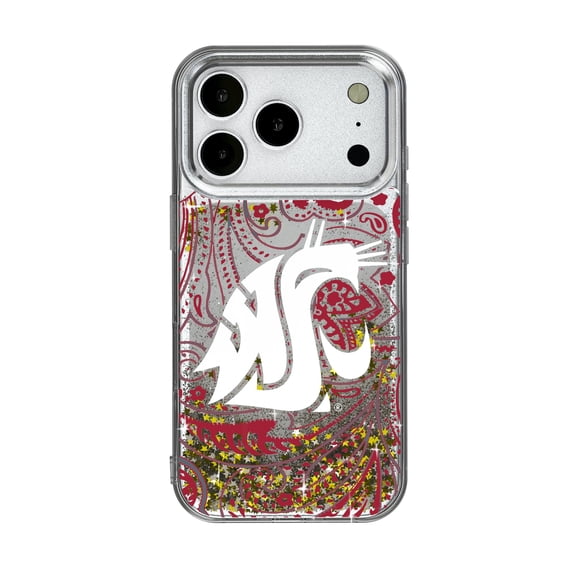 Washington State Cougars iPhone Glitter Paisley Design Case